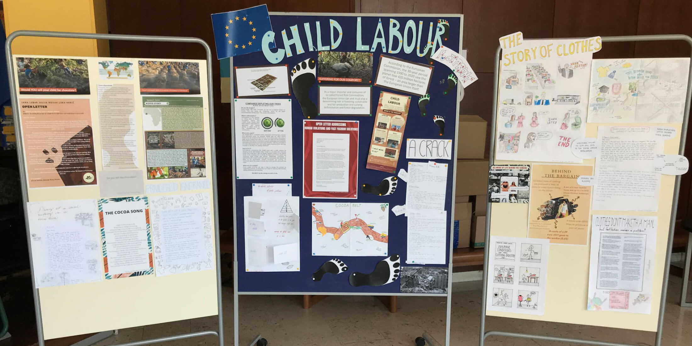 Na Gimnaziji Kranj na ogled razstava »European Child Labour Footprint«